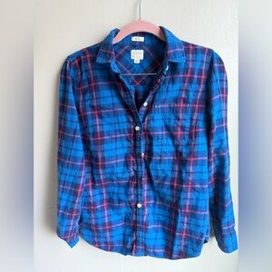 J. Crew blue flannel shirt